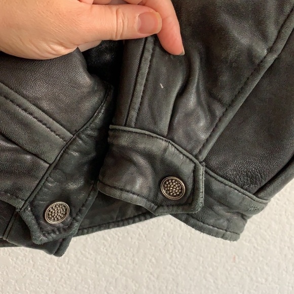 LNR | Convertible leather coat Fox hood trim black - Picture 7 of 16